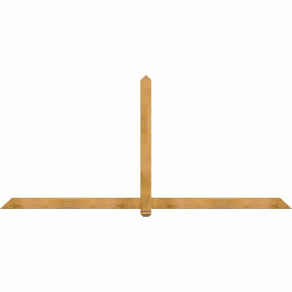 Ekena Millwork Eugene Rough Sawn Timber Gable Bracket, Western Red Cedar, 108"W x 49"H x 2"D x 4"F, 11/12 Pitch GBW108X49X0204EUG00RWR - main